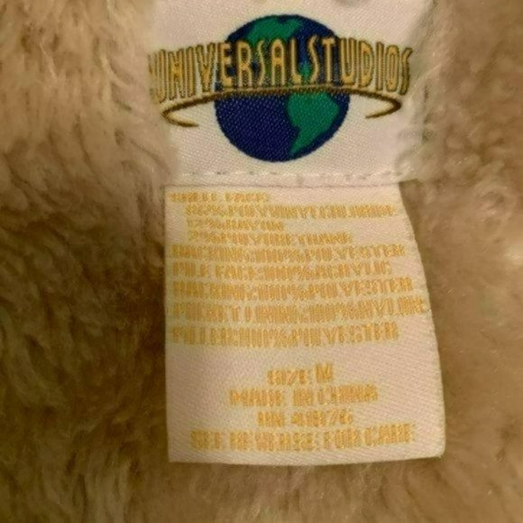 Universal Studios Retro Brown Pinstriped Faux Fur Lined Bomber Jacket Size M - Picture 3 of 15